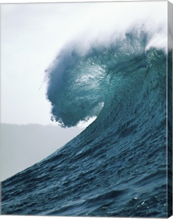 Framed Close-up of an ocean wave, Waimea Bay, Oahu, Hawaii, USA Print
