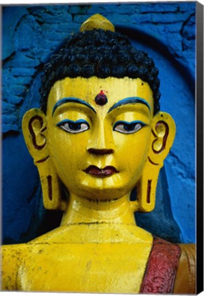 Framed Close-up of a statue of Buddha, Kathmandu, Nepal Print