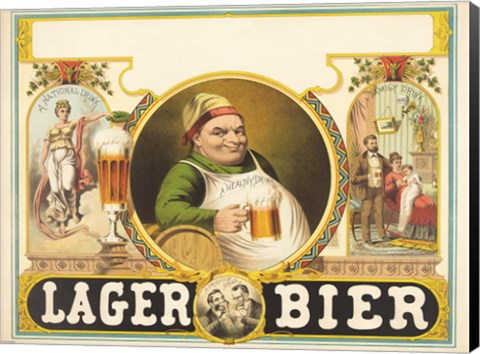 Framed Lager Bier Print