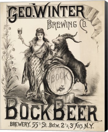 Framed Bock Beer Brewing Company Print