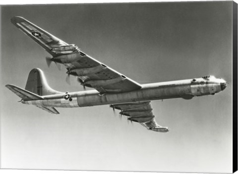 Framed Low angle view of a fighter plane in flight, Convair B-36D Print