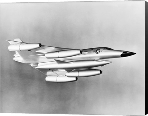 Framed Low angle view of a fighter plane in flight, B-58 Hustler Print