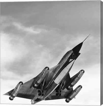 Framed Low angle view of a bomber plane in flight, B-58 hustler Print