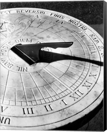 Framed Close up of sundial Print