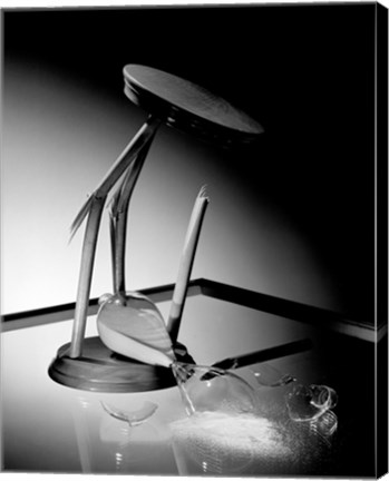 Framed Broken hourglass Print