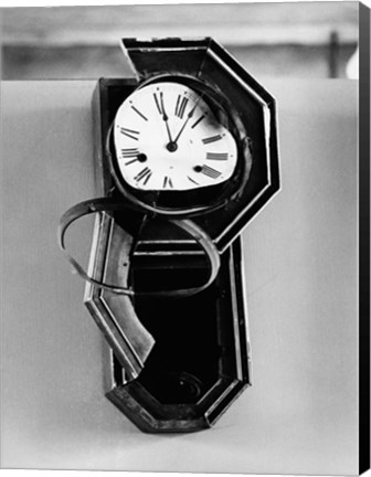 Framed Clock from Nagasaki, stopped at 11:02 AM, August 9, 1945 at the moment of the Atomic Bomb explosion,  Nagasaki, Japan Print