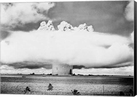 Framed Atomic bomb explosion Print