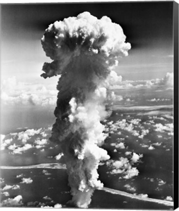 Framed Clouds formed by an atomic explosion Print