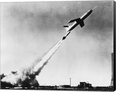 Framed Low angle view of a missile taking off, Martin TM-61B Matador Print