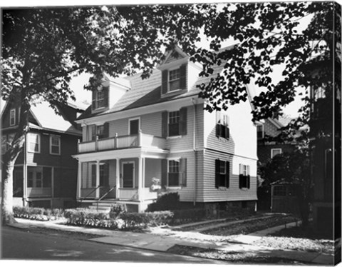 Framed Birthplace of John F. Kennedy, Brookline, Massachusetts, USA Print