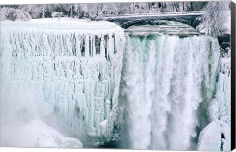 Framed High angle view of a waterfall, American Falls, Niagara Falls, New York, USA Print