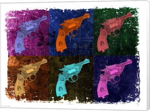 Framed Revolver - Pop Art Print