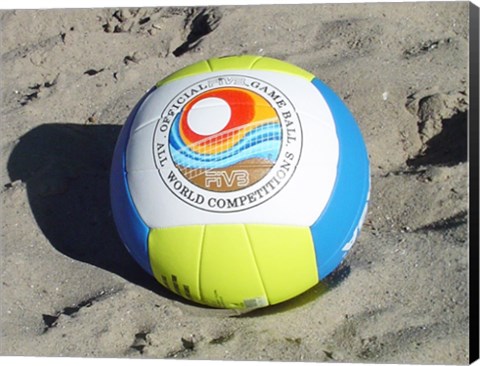 Framed Beach Volleyball Ball Print
