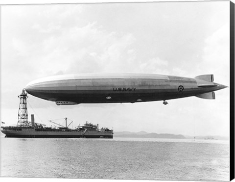 Framed USS Los Angeles Moored to USS Patoka, 1931 Print