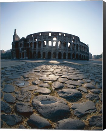 Framed Low angle view of an old ruin, Colosseum, Rome, Italy Print