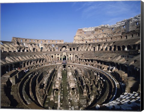 Framed High angle view of a coliseum, Colosseum, Rome, Italy Print