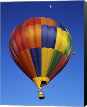 Framed Hot air balloons rising, Albuquerque International Balloon Fiesta, Albuquerque, New Mexico, USA Print