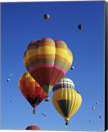 Framed Hot air balloons at the Albuquerque International Balloon Fiesta, Albuquerque, New Mexico, USA Launch Print