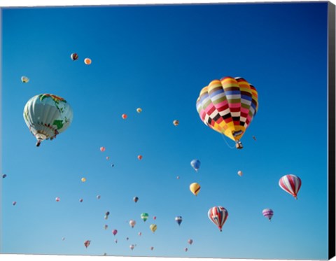 Framed Hot Air Balloons in New Mexico Print