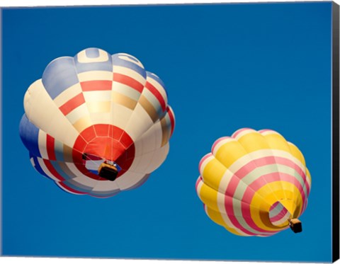 Framed Hot Air Balloons from the Ground Print
