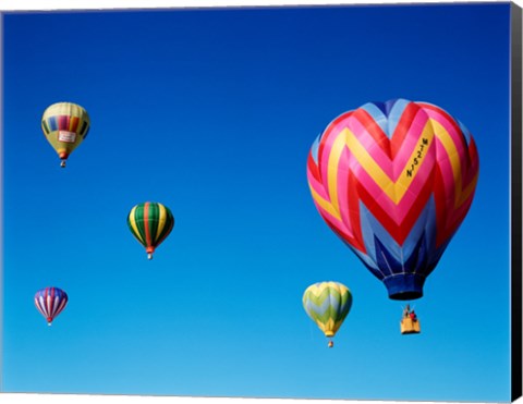 Framed Group of Hot Air Balloons Print