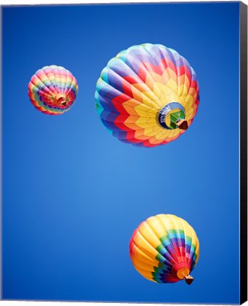 Framed Three Hot Air Balloons from Below Print