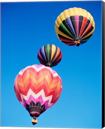 Framed Different Angles of Hot Air Balloons Print