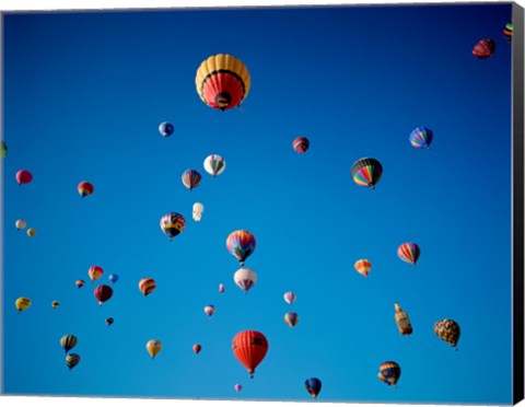 Framed Swarms of Hot Air Balloons Print