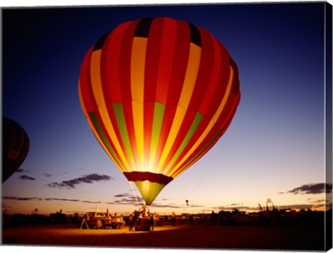 Framed Low angle view of a hot air balloon taking off, Albuquerque, New Mexico, USA Print