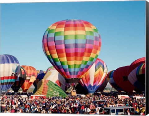 Framed Hot air balloons at Albuquerque Balloon Fiesta, Albuquerque, New Mexico, USA Print