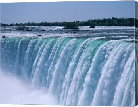 Framed Close-up of a waterfall, Niagara Falls, Ontario, Canada Print