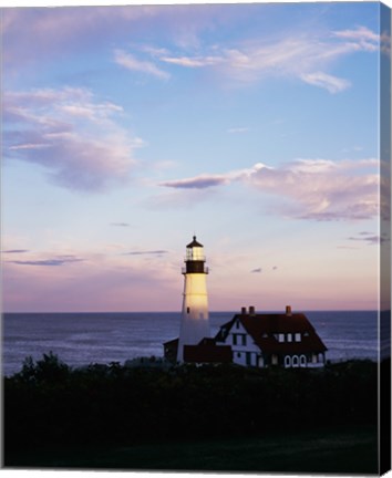 Framed Portland Head Lighthouse Vertical Cape Elizabeth Maine USA Print