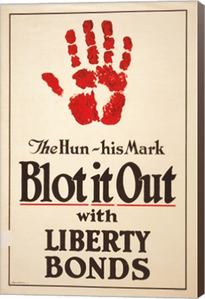 Framed Blot it Out with Liberty Bonds Print