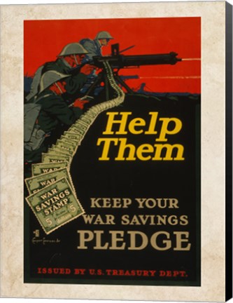 Framed War Savings Pledge Print