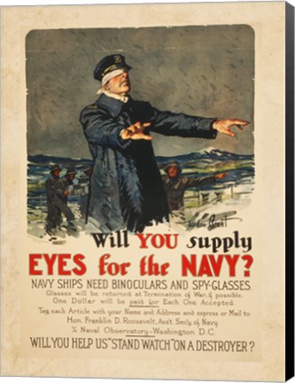 Framed Eyes for the Navy Print