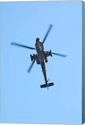 Framed Low angle view of a military helicopter in flight Print