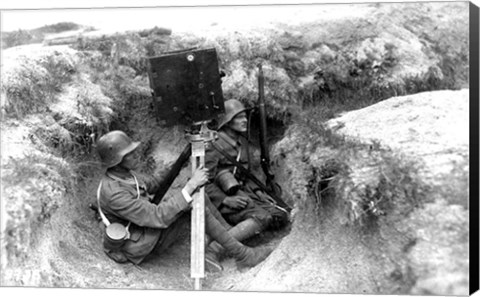 Framed Germans Recording the Battle Print