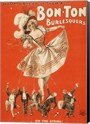 Framed Bon-Ton Burlesquers Vertical Print