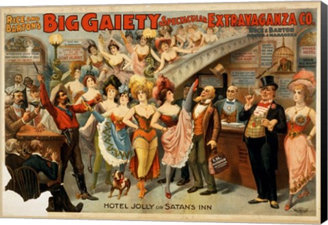 Framed Big Gaiety&#39;s Spectacular Extravaganza Co. Print