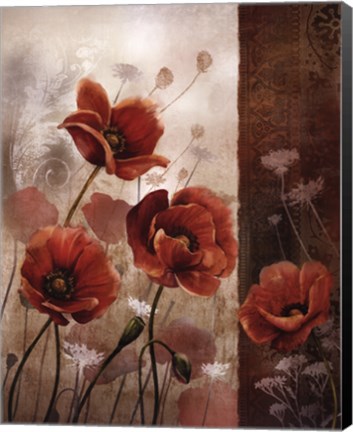 Framed Wild Poppies II Print