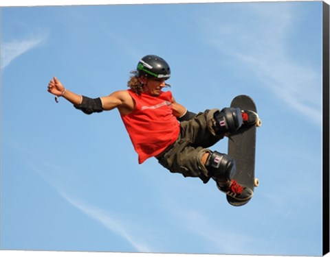 Framed Skater on Vert Ramp Print