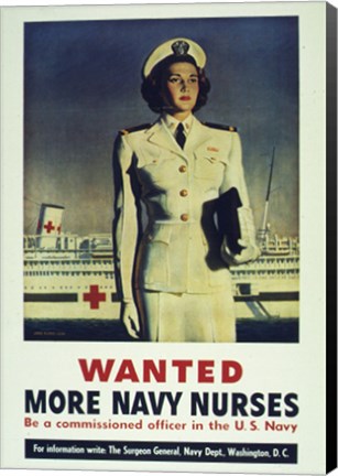 Framed Wanted! More Navy Nurses Print