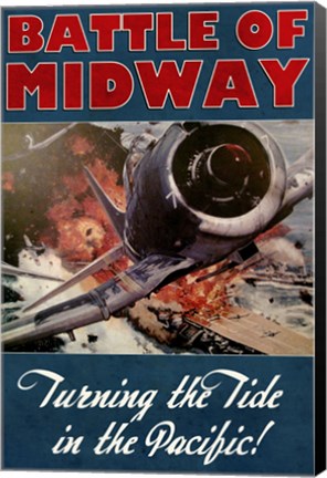 Framed Battle of Midway Print