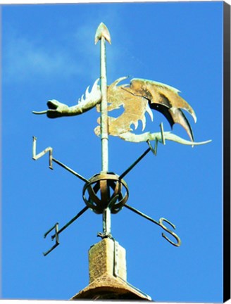 Framed Weathervane on the Church of St Michael Print