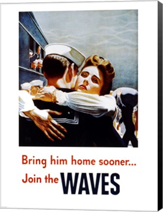 Framed Bring Him Home Sooner Join the Waves Print