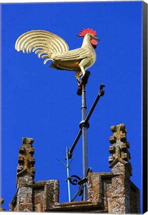 Framed Church Tower Weathervane Print