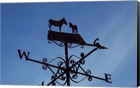 Framed Donkey Lovers Weathervane Print