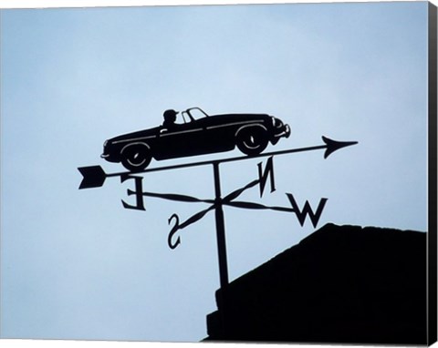 Framed Automotive Weathervane Print