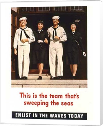 Framed Team Sweeping the Seas Print