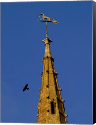 Framed Weathervane on Hanslope Church Print